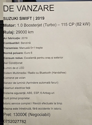 Suzuki Swift  2019 - imagine 5