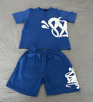 Compleu Syna White x Blue scurt