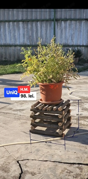 La pret redus. Stativ floral, RUSTIC-ROBUST-ARTIZANAL, suport pentru florii.