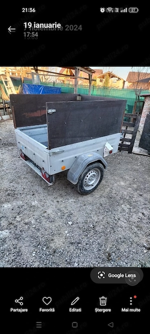 vând remorcă Trigano Prikolice 750 kg  - imagine 3