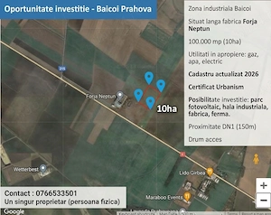 Teren Baicoi Prahova 10ha - Forja Neptun DN1