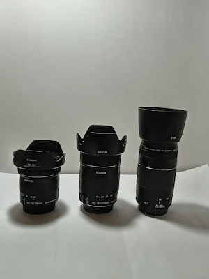 Vând obiective foto Canon EF-S 10-18mm; Canon EF-S 18-135 mm; Canon EF 75-300 mm