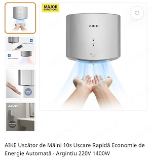 Vand uscator de maini electric Aike