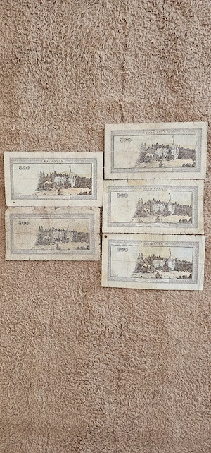 5 bancnote 500 lei puse in circulatie in perioada 1940,1941,1943