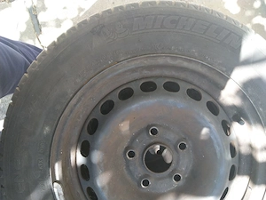 roți vară 195/65/15"Michelin complete cu jantă otel 112/5/15" - imagine 2