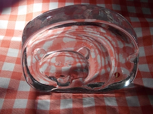 Prespapier din sticla urs polar Iittala Finlanda
