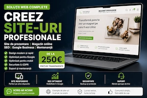 Creez site web profesional SEO Google si mentenanta