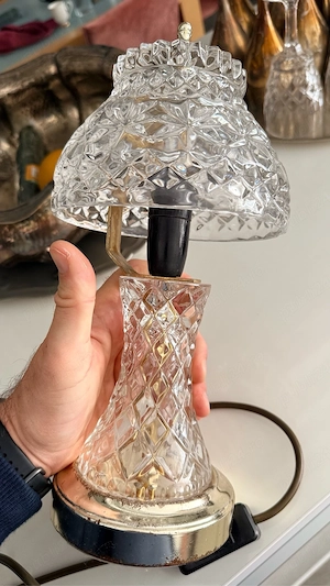 veioza vintage din cristal , colectie ! 