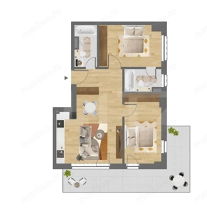 Comision 0 ! 3 camere, 2 bai, 72 mp, 23 mp Terasa, nZEB, Dambul Rotund - imagine 2