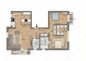 Apartament 3 camere, 102 mp, 2 parcări, Greenfield Băneasa - imagine 18