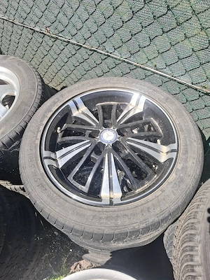 jante bicolor cu anvelope noi 245 45 17 potrivite pentru Mercedes audi Volkswagen seat skoda 5x11217 - imagine 2