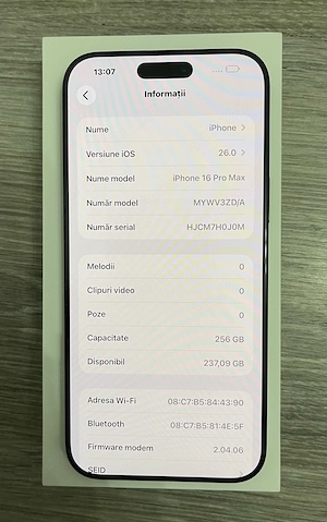 Vând Apple iPhone 16 Pro Max 256GB în stare impecabilă. - imagine 4