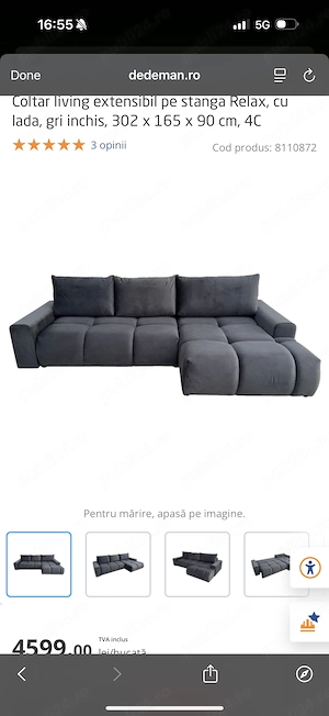 Coltar living extensibil