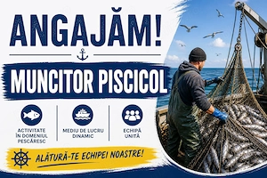 Angajam muncitor piscicol cu sau fara experienta