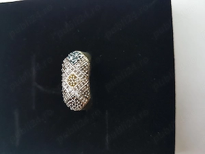 Inel Argint 925, cu Marcasite, stil Art Deco, cu Diamante crescute in laborator - imagine 4