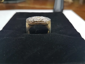 Inel Argint 925, cu Marcasite, stil Art Deco, cu Diamante crescute in laborator - imagine 2