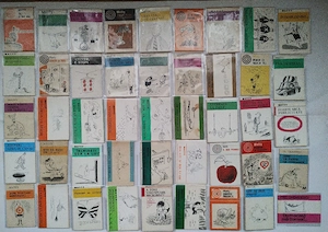 303. Colecție rară, 192 cărți mici de caricatură (umor), anii 1970-1989, Matty, Nell Cobar, etc.