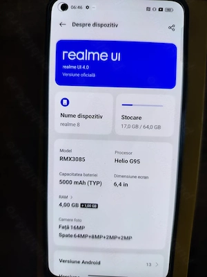 Telefon mobil Realme 8, Dual SIM, 64GB, 4G, Cyber Black - imagine 4