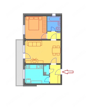 Vanzare apartament 2 camere Militari-Lujerului, etaj 4, an 1982 - imagine 7