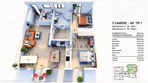 Apartament 3 camere, bloc nou, Braytim - Comision 0% - imagine 2