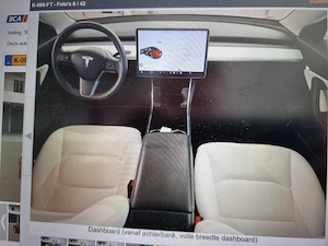 Testa model 3 ,model deosebit,roșu,tapițerie alba - imagine 4