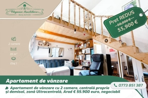Apartament cu 2 camere si centrală proprie, zona Ultracentrală, Arad
