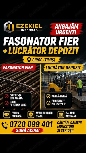 Angajam lucratori depozit Giroc