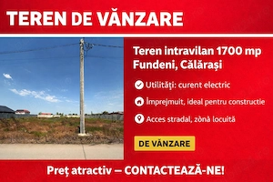 Teren de vânzare Fundeni-Calarasi 