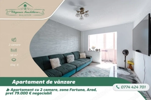 Apartament cu 2 camere,zona Fortuna, Arad