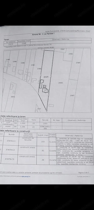 Vând Casa în Diosti, jud Olt cu teren 2500m2