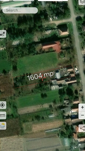 Teren intravilan cu casa, camera si bucatarie, gradina si curte mare. 1604 metri patrati