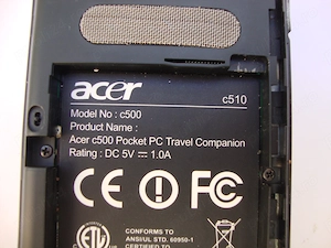 PDA Acer C500 Pocket PC - imagine 4