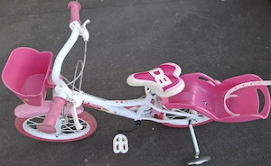 Bicicleta Dino Bikes pentru copii, 16'', Unicorn, Alb