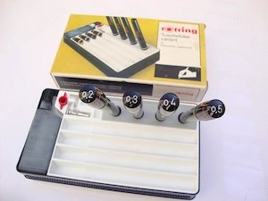 Set de patru stilouri Rotring pentru desen tehnic - imagine 3