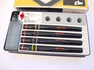 Set de patru stilouri Rotring pentru desen tehnic - imagine 2