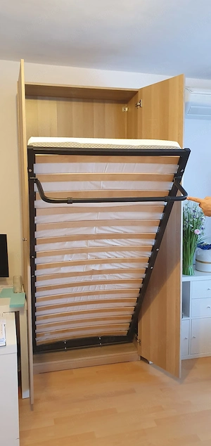 Pat rabatabil IKEA 90x200 cm + saltea inclusă
