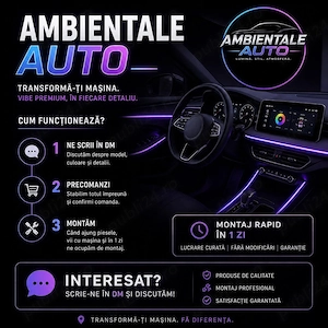     Ambientale auto LED interior – montaj bord, uși, full kit - imagine 2