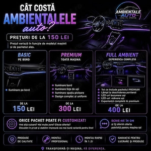     Ambientale auto LED interior – montaj bord, uși, full kit - imagine 3