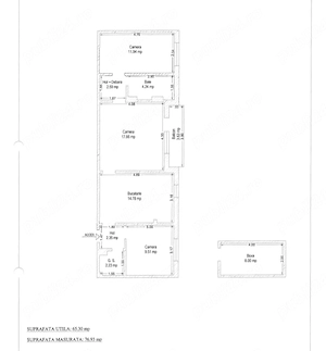 Apartament 3 camere Complex Studentesc V. Parvan  etaj 2 amenajat Lux mobilat utilat - imagine 19