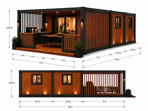 Containere Premium Kiosk Showroom Birouri Vanzari Fast Food Coffee to go Garaj
