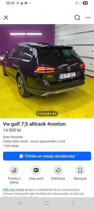 golf 75 motor 20 184 cp km 233566 din 2019 pret11900 sau variante mai scumpe   - imagine 3