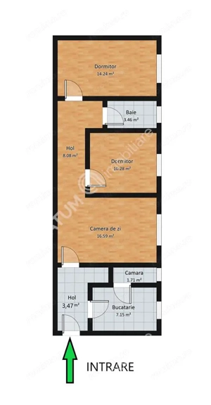 Apartament renovat cu 3 camere in zona Rahovei din Sibiu - imagine 8