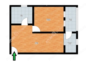 Apartament 2 camere balcon loc parcare subteran zona Terezian Sibiu - imagine 7
