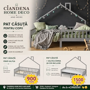 Pat tip căsută Gri