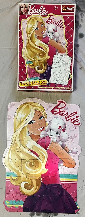 puzzle maxi 30 barbie doua fete cutie origianala trefl complet are 30 de piese 