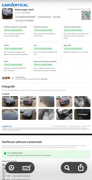 VW Golf 6 2012 diesel Automat DSG - imagine 7