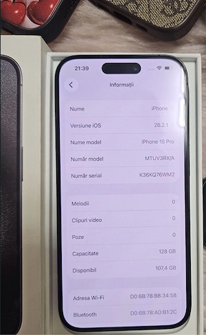 Iphone 15 pri 128GB - imagine 2