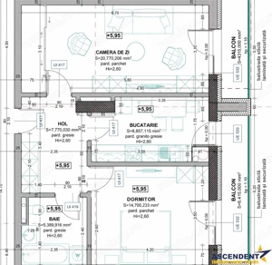 Decomandat, etaj2, bloc nou, 67 mp, 2 balcoane, parcare proprie,Tudor, Targu Mures - imagine 9