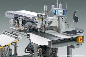 Dürkopp Adler 756A stație automată pentru coaserea buzunarelor cu refileți