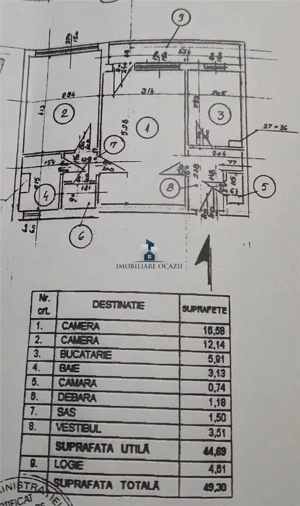 Apartament 2 camere Semidecomandat Emil Racovita